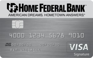 Visa Real Rewards credit card from Home Federal Bank of Tennessee